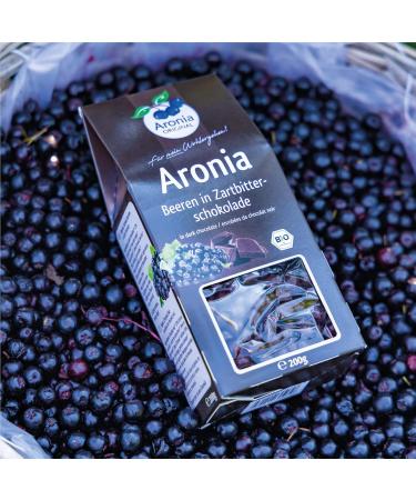 Aronia ORIGINAL Organic Dried Aronia Berries covered with dark Chocolate 200 g | Perfect for Baking & Snacking | Vegan Organic Non-GMO Black Chokeberry 1 - Buy Online on GoSupps.com