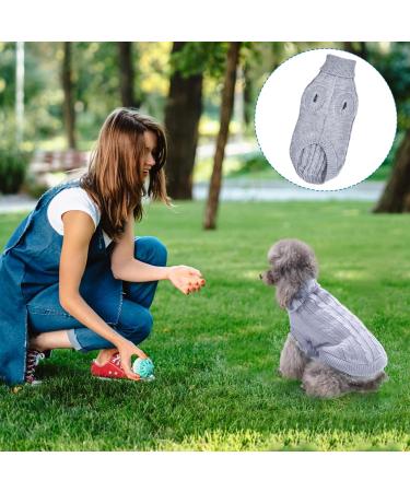 Dog Sweater Turtleneck Dog Jumper Winter Knitted Pet Pullover Warm Puppy Sweater Coat Vest Knitwear Clothes Crochet Dog Apparel for Small Medium Dogs and Cats Autumn Winter Indoor Outdoor (S) - Buy Online on GoSupps.com