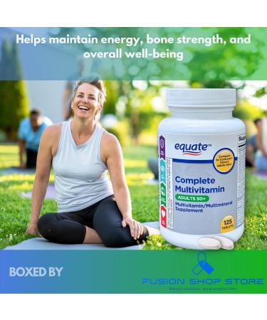 Multivitamin/Multimineral Supplement Tablets for Adults 50+ 125 Count (Pack of 1) Boxed by Fusion Shop Store - Buy Online on GoSupps.com