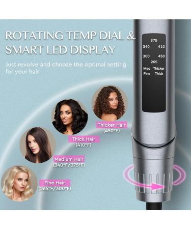 LANVIER 2-in-1 Hair Straightener & Curler - Nano Silver Tourmaline Titanium Flat Iron with Fast Heating Smart LED Dual Voltage - Perfect for International Shipping - Buy Online on GoSupps.com