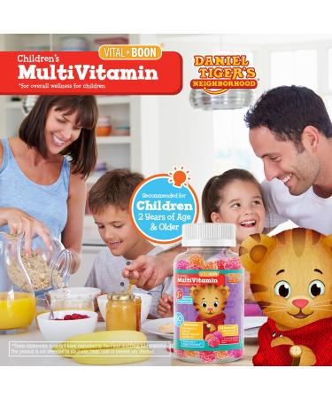 Daniel Tiger - Kids Multivitamin Gummies (60 Gummy Bottle) Toddler 2+ & Kids Vitamins - 12 Essential Vitamins & Minerals to Support Bone Health Energy Immune Health & Eye Health - Non GMO - Buy Online on GoSupps.com