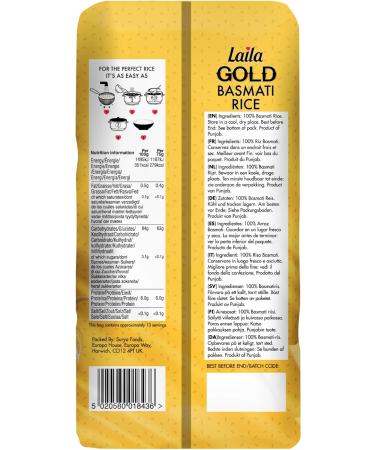 LAILA Gold Basmati Rice(Brick Pack) 10x1Kg White - Buy Online on GoSupps.com