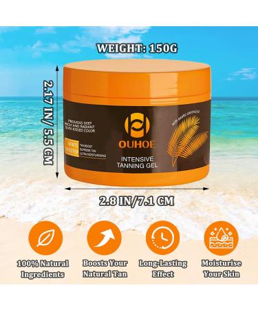 Luxury Intensive Tanning Gel Natural Tanning Accelerator Cream Brown Tanning Gel for Women Men Sunbeds & Outdoor Natural Tan Skin - Buy Online on GoSupps.com
