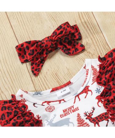 Loalirando Baby Christmas Romper Jumpsuit 3-6 Months - Reindeer Design | Xmas Outfit for Newborns and Toddlers - Buy Online on GoSupps.com