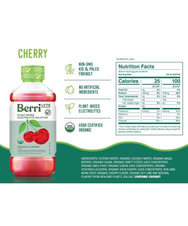 Berri Lyte Organic Electrolyte Solution | Low Sugar Cherry Pediatric Rehydration Drink - 1L Pack - Buy Online on GoSupps.com