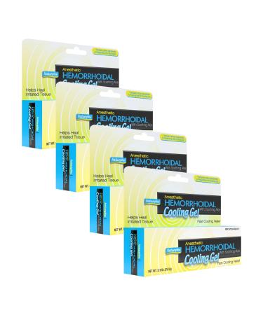 Natureplex Hemorrhoidal Cooling Gel with Witch Hazel Aloe and Phenylephrine for Maximum Relief 0.9 oz (Pack of 4) - Made in USA