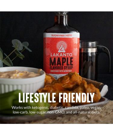 Lakanto Sugar Free Maple Syrup - Vegan & Keto Friendly Monk Fruit Sweetener | 1g Net Carbs | Ideal for Pancakes, Waffles, Oatmeal, Coffee, Tea, Granola, Frosting & More (13 fl oz - Pack of 3) - Buy Online on GoSupps.com