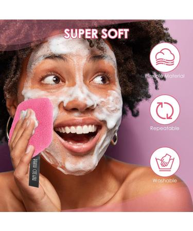 Washable Slaughtering Pads - 2-Piece Set for Facial Cleaning & Skin Care | Slimming Reusable with Handle (11.5 x 7.5 cm 2 Colors) - Buy Online on GoSupps.com
