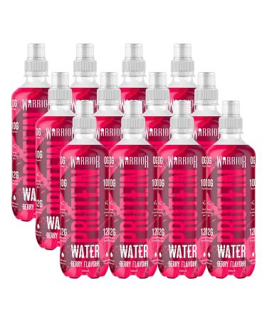 Warrior Protein Water 10g 12 x 500ml Collagen Peptides Hydrate Sports Drink Less Than 50 Calories per Serving Contains Essential Vitamins Aspartame Free (Berry) Berry 500 ml (Pack of 1)