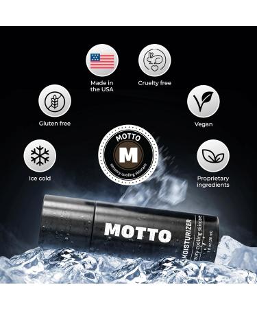 MOTTO Men's Face Moisturizer: "A Cold Plunge For Your Face". ICE COLD Hydrating Cream Lightweight & Non-Greasy for Daily Use. Soothes & Cools Instantly. - Buy Online on GoSupps.com