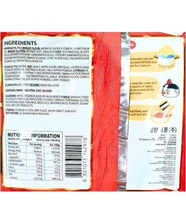 Samyang Hot Chicken Flavour Buldak Ramen Noodles Spicy Hot Triple (3x Spicy) Stir Fried Korean Ramyun 140g (Pack of 5) - Buy Online on GoSupps.com
