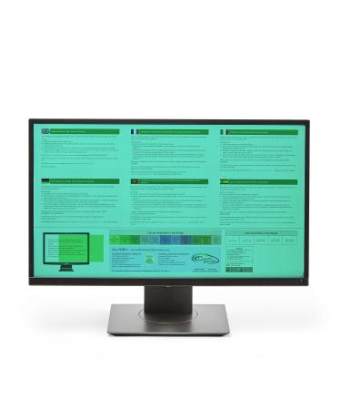 Crossbow Education 24-Inch Widescreen Monitor Overlay - Dyslexia and Visual Stress Friendly (Jade)