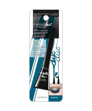 Maybelline New York Eye Studio Master Duo Glossy Liquid Liner in Glossy Teal - 0.05 oz - Buy Online on GoSupps.com