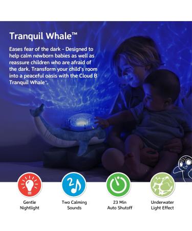 Cloud b Ocean Projector Nightlight with White Noise | Tranquil Whale Family - Blue Aqua - Buy Online on GoSupps.com