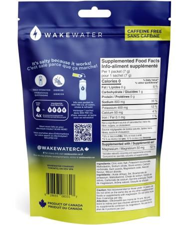 WakeWater Electrolytes Powder | Lemon Lime 10 x 7g Electrolyte Powder Packets | Rapid Rehydration | Sugar Free | No Artificial Sweetener | 0 Calories | Keto & Paleo Friendly - Buy Online on GoSupps.com
