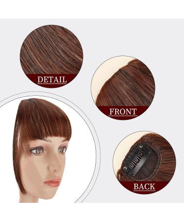 NICENEEDED Light Brown Clip in Bangs Wispy Bangs Clip in Hair Extensions Air Bangs Fringe Natural Curved Wispy Bangs Faux Hairpieces for Women Daily Wear - Buy Online on GoSupps.com