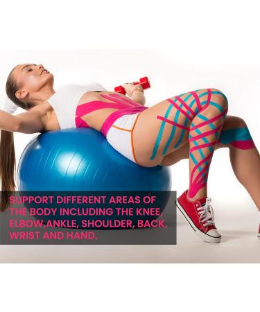 CHOKAS Kinesiology Tape 5m Roll - Waterproof Therapeutic Sports Tape for Pain Relief - Shoulder, Ankle, Elbow, Wrist, Knee Support - Blue - Buy Online on GoSupps.com