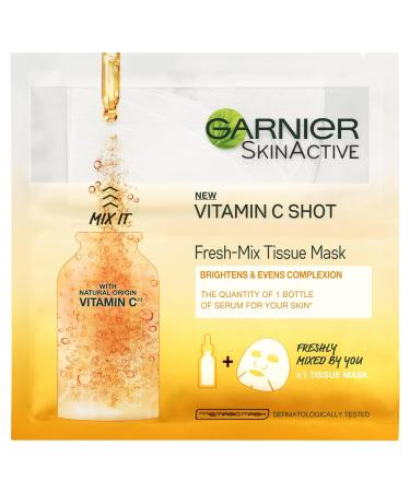 Garnier Fresh-Mix Tissue Mask Vitamin C Brightening Tissue Face Sheet Shot Mask 33 g