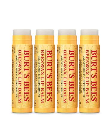 Burt's Bees Holiday Gift Set - 4 Classic Beeswax Lip Balms for Stocking Stuffers - Buy Online on GoSupps.com