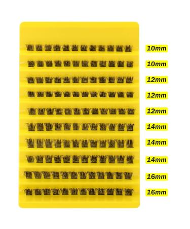 Newcally Lash Clusters 120pcs 10-16mm DIY Individual Eyelash Extensions - Wispy Natural C D Curl False Eyelashes - Buy Online on GoSupps.com