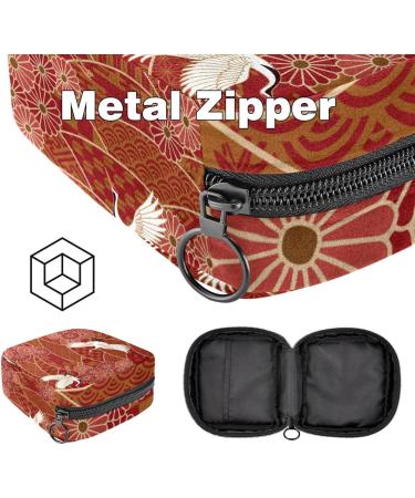 Shop Japanese Red Cranes Chrysanthemum Periodic Inserts & Menstrual Cup Pocket - Multicolored Bags for Women & Girls - Buy Online on GoSupps.com