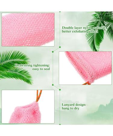 8 Pack Mesh Soap Pouches - Exfoliating Soap Bar Holders for Shower - Bubble Foam Net Bags for Women Men & Girls (Lake Green Pink Beige Brown) - International Shipping Available - Buy Online on GoSupps.com