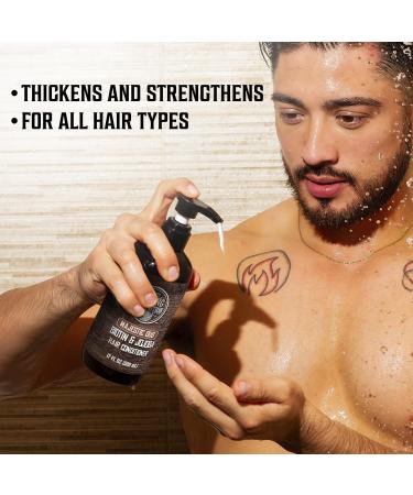 Viking Revolution Majestic Oud Men's Shampoo & Conditioner Set with Biotin & Jojoba Oil - Natural Hair Care for Thinning Hair (17oz) - Pack of 2 - Buy Online on GoSupps.com