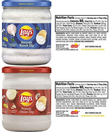 Lay's Dip Variety Pack: French Onion & Smooth Ranch - 15 Oz Jars, 4 Count - Buy Online on GoSupps.com