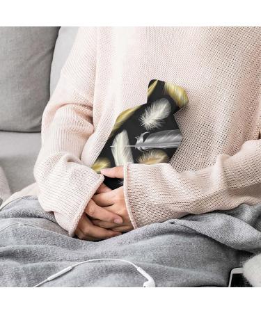 Golden Feather Hot Water Bottle with Plush Cover | Hand Warmer for Adults & Children | 26.5x15.3cm - International Shipping - Buy Online on GoSupps.com
