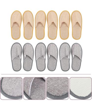 Lurrose Ladies Slippers - 6 Pairs Hotel & Spa Slippers Indoor Wedding & Guest Shoes for Women - Comfortable & Stylish - Buy Online on GoSupps.com