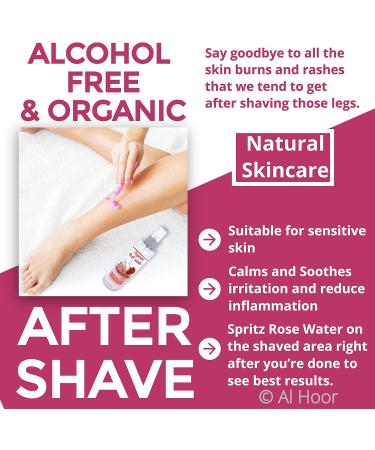 AL HOOR Organic Rose Water Face Toner Mist Spray (150ml) for Soothing Irritation Firming and Balancing Oily Skin + Two Premium Reusable Bamboo Cotton Pad - Alcohol Free Non-GMO Vegan Cruelty Free - Buy Online on GoSupps.com