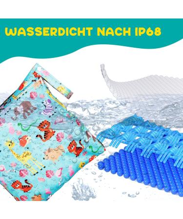 Buy Loscarol 2-Piece Wet Bag Set | Large Kindergarten & Small Diaper Wet Bag | Personalized Cloth Diaper Bags (Zoo) | International Shipping Available - Buy Online on GoSupps.com