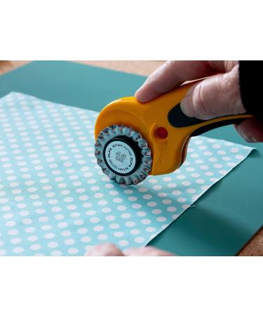 OLFA 45mm Rotary Cutter Pinking Blade - Stainless Steel Circular Decorative Edge Blade | PIB45-1 - Buy Online on GoSupps.com