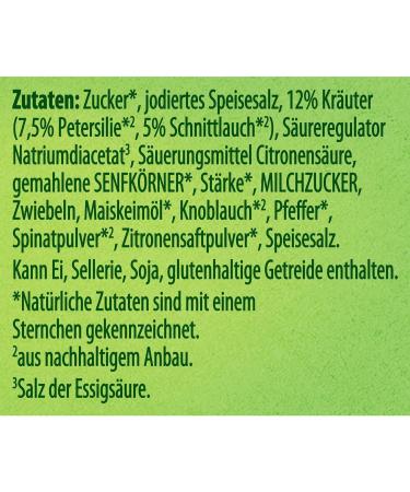 Yellow Garten-kr uter Salat-kr nung - Pr paration pour Vinaigrette Allemagne aux herbes du jardin 5 sachets - Salade pr te en un instant - Compatible avec Knorr - 55g - Buy Online on GoSupps.com