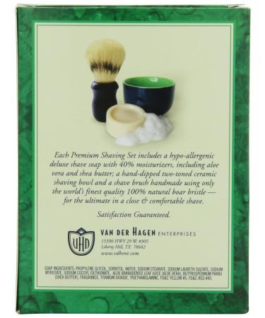 Van Der Hagen Premium Shave Set - Complete Kit with Soap Bowl & Brush for a Superior Shaving Experience - International Shipping Available - Buy Online on GoSupps.com