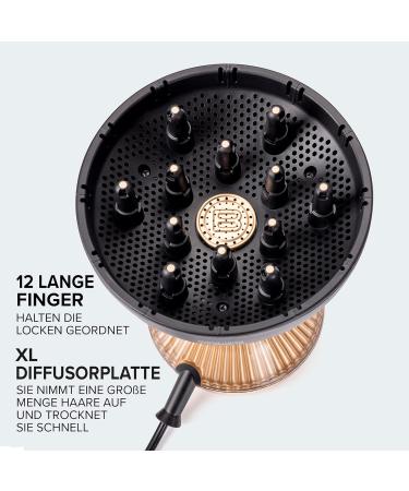 Bellissima Diffon Supreme - XL Hot Air Diffuser for Curly Hair | 12 Fingers Ceramic Technology Arganoil 2 Speeds 3 Temp Settings Ionizer - Buy Online on GoSupps.com