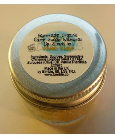 Bimble Organic Raw Cane Sugar Natural Lip Scrub 25g - Vanilla Fudge Flavour