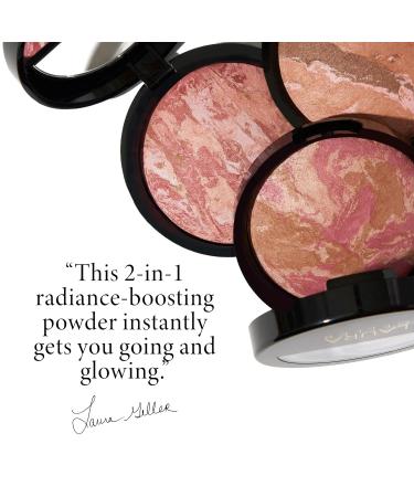LAURA GELLER NEW YORK Blush-n-Bronze Marbleized 2-in-1 Bronzer Blush Rose Bronze - Dual-Ended Brush Set - Buy Online on GoSupps.com