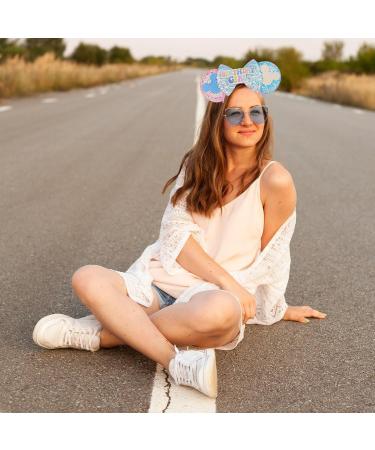 KHC-KHF Mouse Ears Headband Sequin Mouse Mick Ears Hair Clips Castle Monster Birthday Girl Mini Hair Bow Cosplay Costume Party Decorations Hair Accessories - Buy Online on GoSupps.com