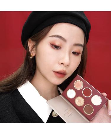 FreshO2 Ripened Collection Eyeshadow Palette - 6 Pigmented Wine Tone Colors | Vegan & Cruelty-Free | Velvety Texture | Made in Taiwan - Buy Online on GoSupps.com