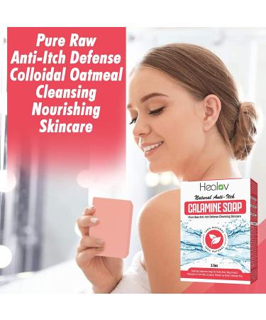 Calamine Instant Itch Relief Soap Bar - Natural Anti-Itch Defense Cleanser for Bug Bites, Eczema & Poison Ivy - 4oz Bar - Buy Online on GoSupps.com