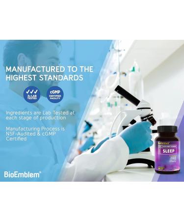 BioEmblem Natural Sleep Aid for Adults with Melatonin Valerian Root Suntheanine & More | Healthy Sleep Supplement | Herbal Sleeping Pills | 60 Capsules 2 Pack 2pack_60 Capsule - Buy Online on GoSupps.com