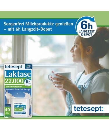Tetesept Lactase 22 000 Tablets - Fast Relief for Lactose Intolerance | 40-Count Dietary Supplement for Digestive Health - Buy Online on GoSupps.com