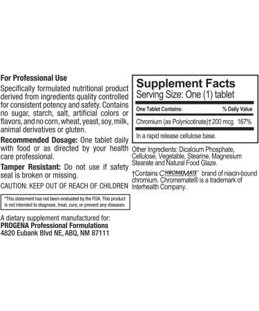 Progena Meditrend Bio Chrome GTF 200 120c - Supports Healthy Blood Sugar Levels - Buy Online on GoSupps.com