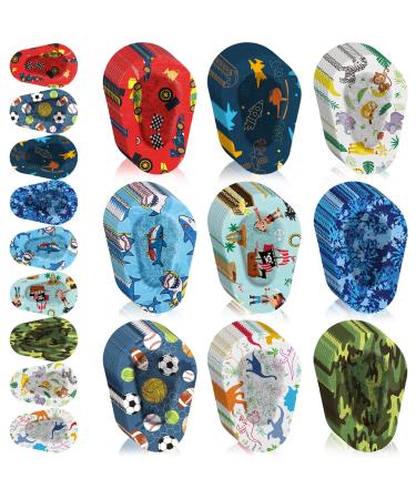 Toulite 90 Pcs Kids Eye Patches Adhesive Eye Patches Girl Boy Cute Toddler Eye Patch Medical Eye Patch for Lazy Eye Amblyopia Cross Eye Baby Eye Patch(Boys Style 3 x 2 Inch) Boys Style 3 x 2 Inch