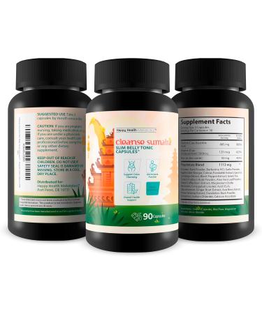 Cleanse Sumatra Slim Belly Tonic Capsules - Our Best Gut Cleanse Detox for Women & Men - Our Best Colon Cleanse - Natural Slim Gut Cleanse Detox for Men & Women - Healthy Natural Colon Cleanse Pills - Buy Online on GoSupps.com