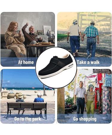Women s Diabetic Shoes for Swollen Feet | Stylish Winter Fleece Lined Sneakers for Elderly | Adjustable Edema Walking Shoes - Size 11.5 Grey - Buy Online on GoSupps.com