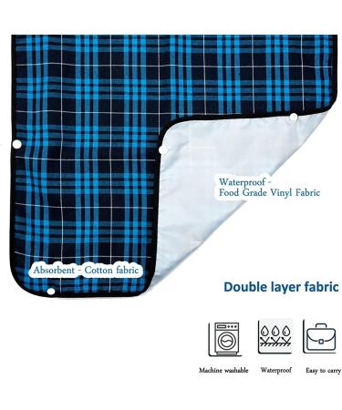 3PK Adult Bibs for Eating - Waterproof Clothing Protector with Crumb Catcher - 30 L x 18 - Men/Women - New Upgrade - Buy Online on GoSupps.com