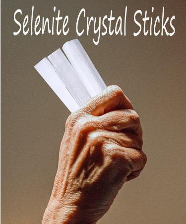 Buy XIANNVXI 4-Inch Selenite Sticks - 12PC Raw Rough Crystal Wands for Healing Reiki & Wiccan Altar Supplies - Buy Online on GoSupps.com