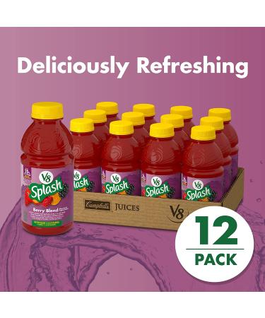 V8 Splash Berry Blend Juice Beverage 16oz Bottle (Pack of 12) - Refreshing Fruit Flavor - Buy Online on GoSupps.com